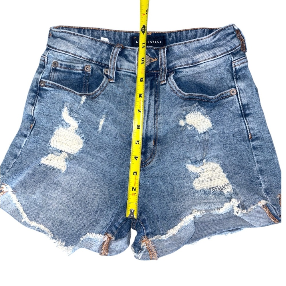 Aeropostale Curvy Mom High-Rise Distressed‎ Denim Shorts  Women’s Size 0 - Picture 5 of 7